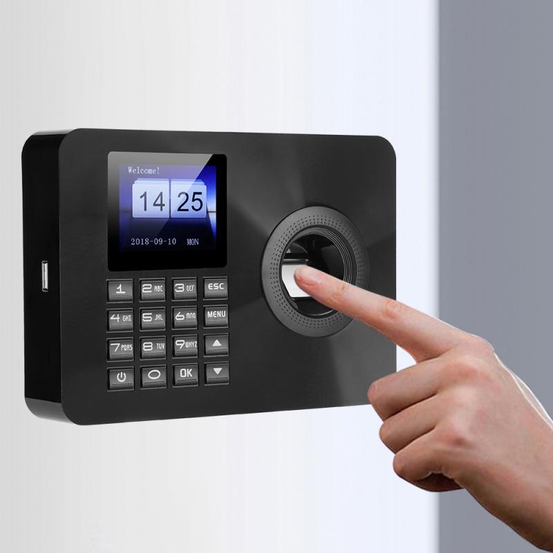 Biometrische Vingerafdruk Aanwezigheid Machine Recorder Vingerafdruk Wachtwoord Toegang 100-240 v voor US EU UK AU Plug Optioneel