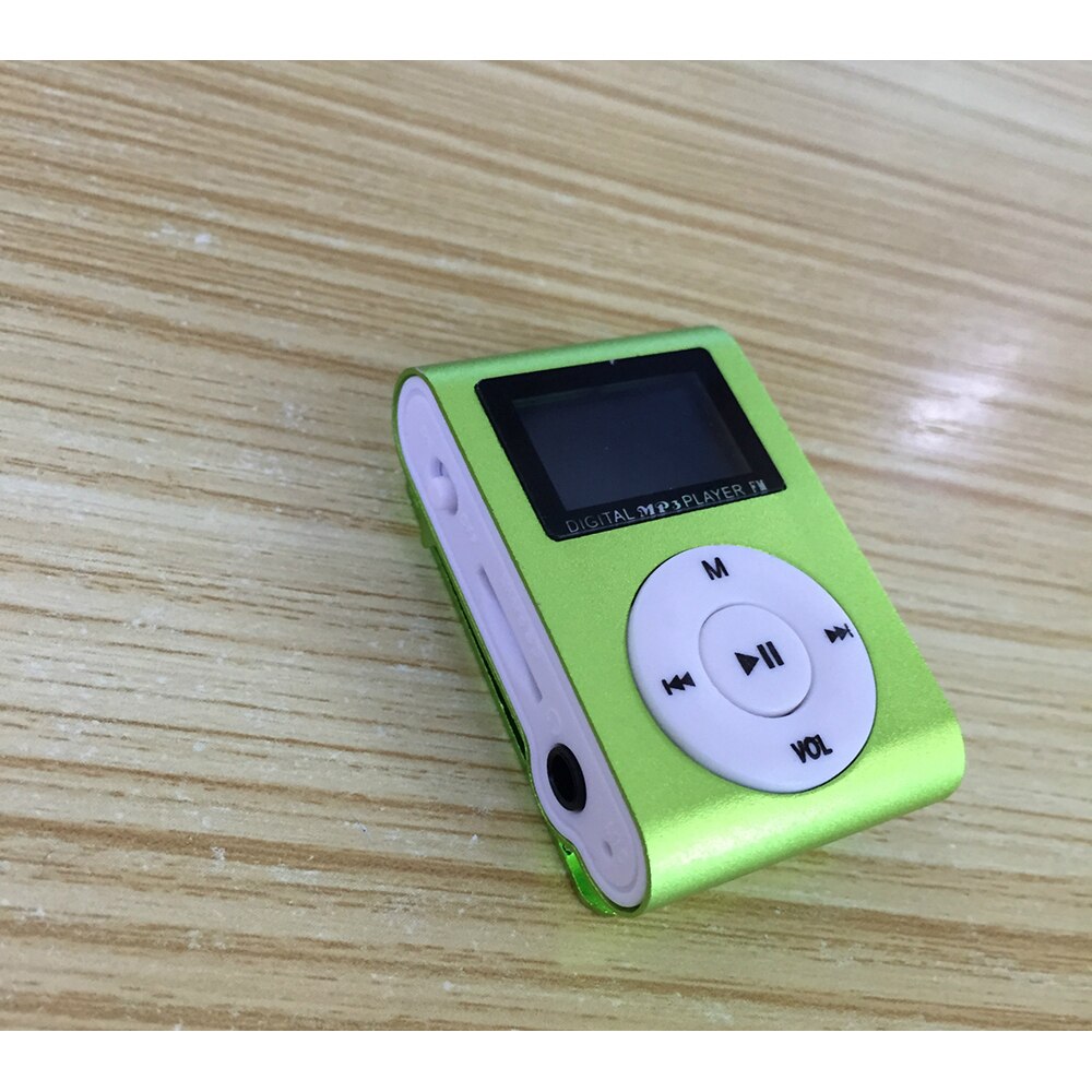 ZUIDID MP3 Player - 1.0 Inch Screen - Metal Shell - TF Card Support - FM Radio - Clip Sport Music Player: Green (MP3 only)