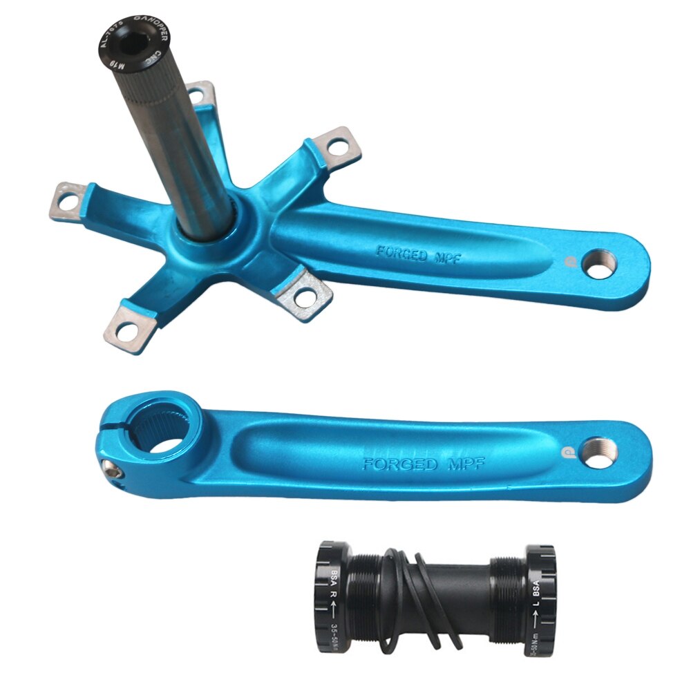 Juego de bielas para bicicleta de carretera, piezas de soporte inferior BB, hueco, brazo de manivela Integral plegable, 130BCD, 130 BCD, 170 de longitud