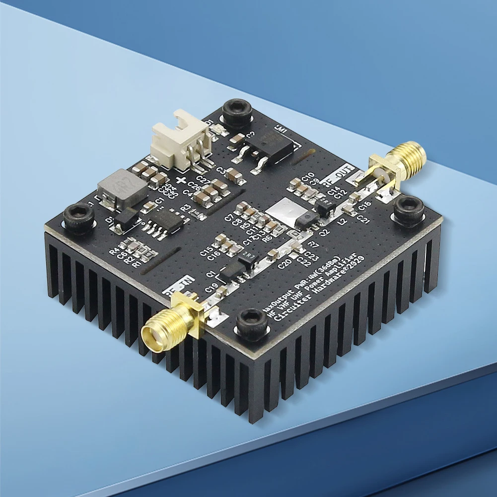 0.5-800MHz VHF UHF RF Power Amplifier HF VHF UHF Transmitter Power Amplifier Module for Ham Radio
