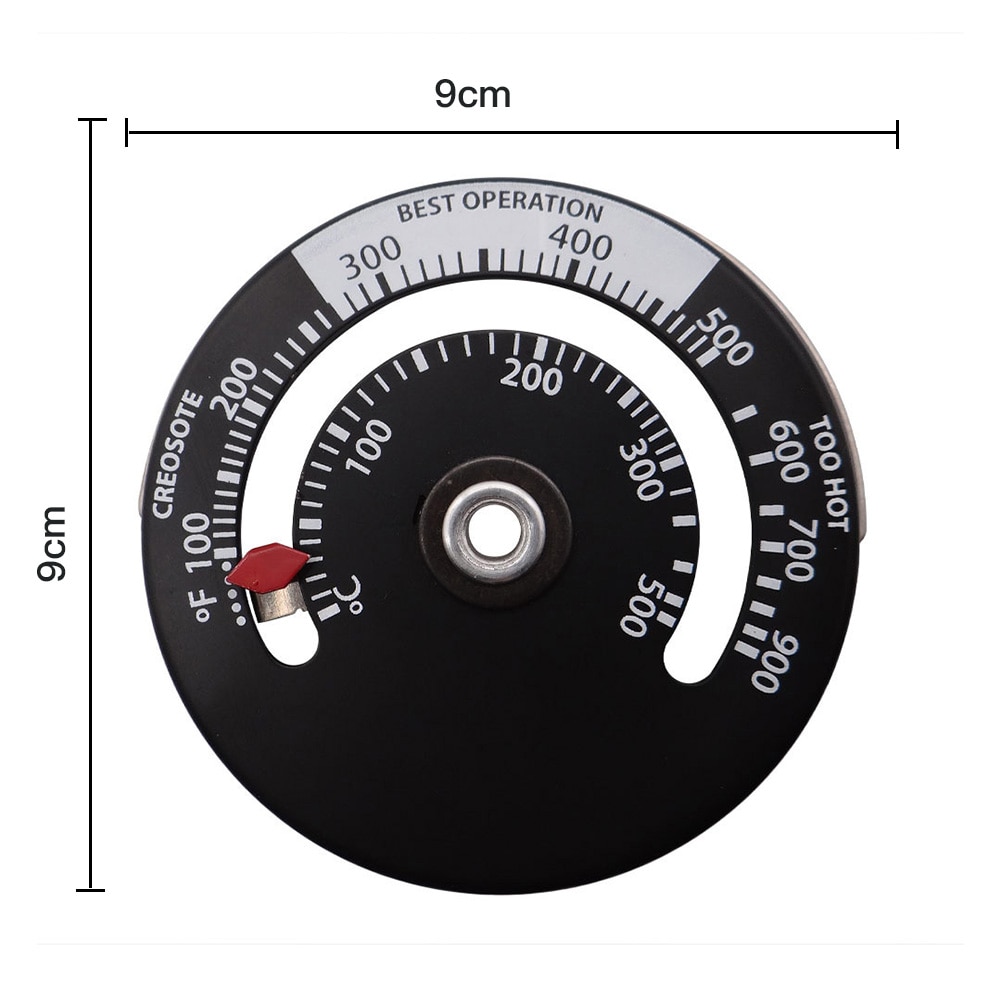 Køkken magnetisk komfur termometer varmedrevet til brændeovn brændeovn pejs brænder blæser termometer med stort display