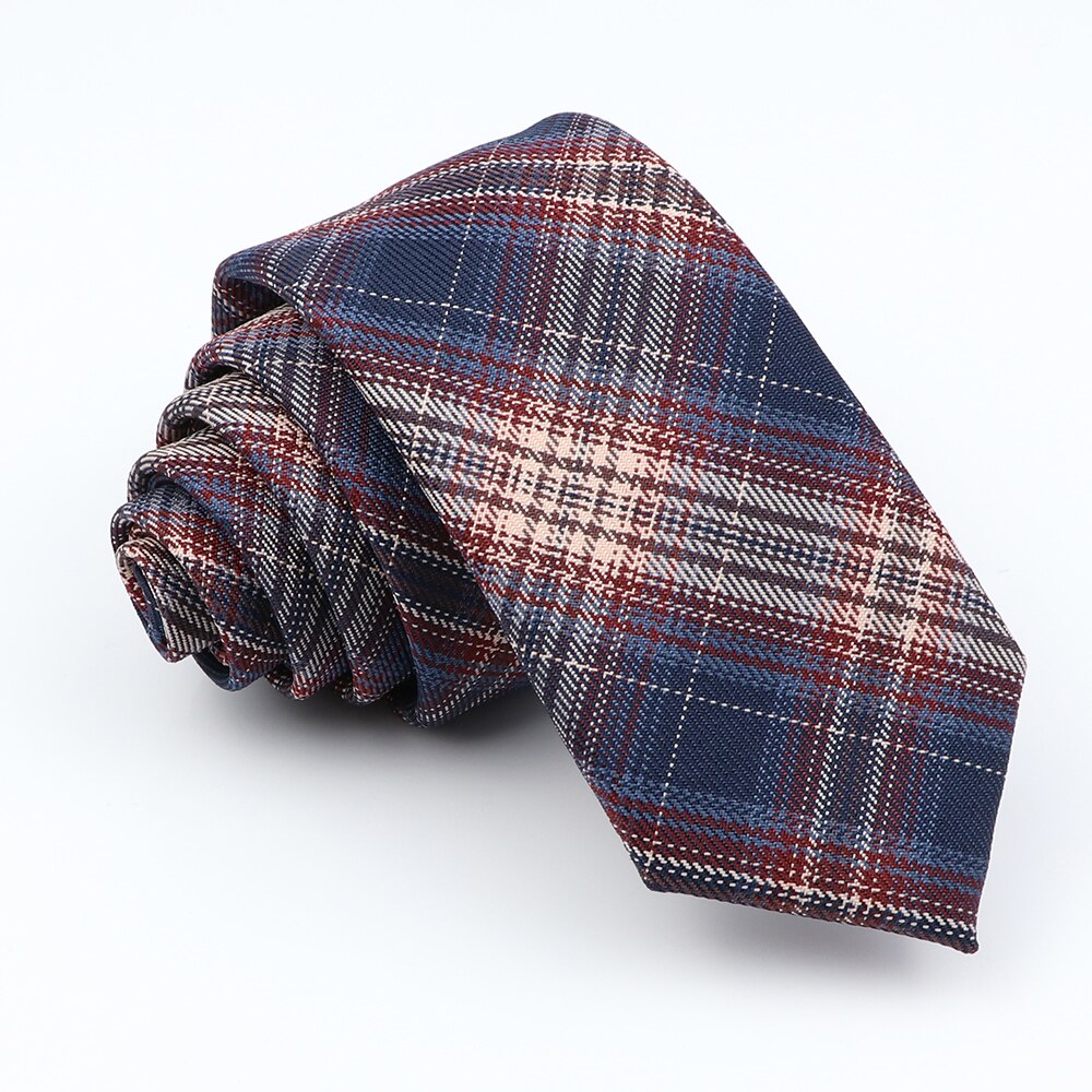 Plaid Tie For Men Women Soft Skinny Cotton TR Fabric Necktie For Wedding Bussiness Casual Man's Neckties Suits Flower Cravat