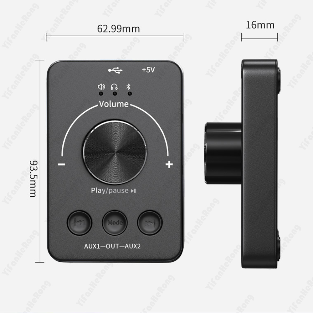 Perilla de ajuste de Control de volumen externo USB Compatible con Bluetooth 5,1 con Play Pause Skip Mute 3 modos de Control de volumen Ajuste de Audio