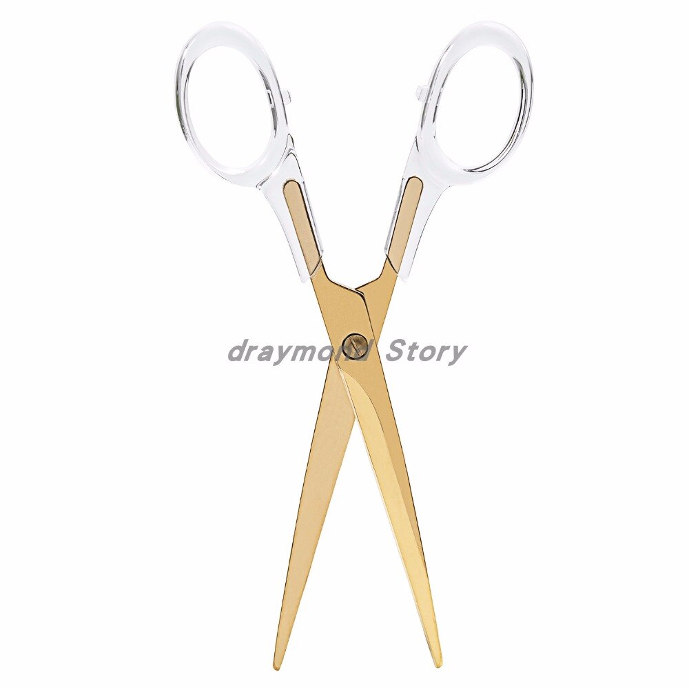 gold acrylic Gold Mirror box and scissors stationery student office supplies