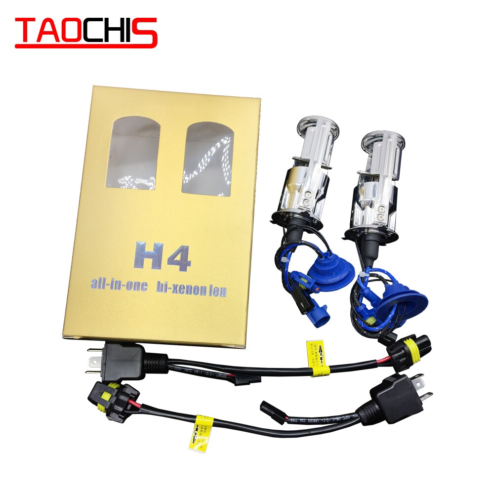 TAOCHIS 55W H4 LHD BiXenon Bulbs Lossless HID Bulb Light Lamp Hi/Lo