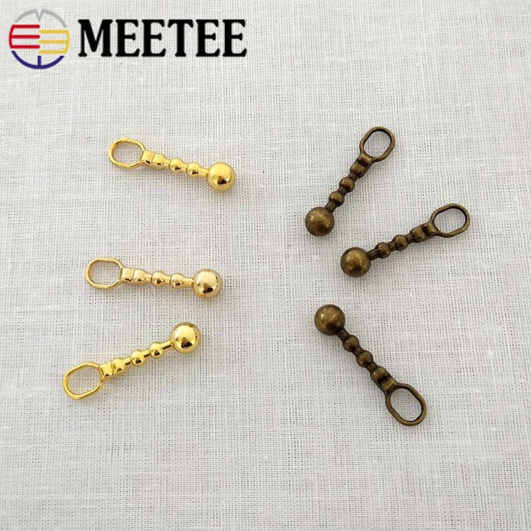Meetee-sac à tirette métallique 3 #25mm | 30 pièces, avec tirette, pendentif en Bronze, bricolage, réparation de veste, fermeture éclair, accessoire matériel pendentif ZT017