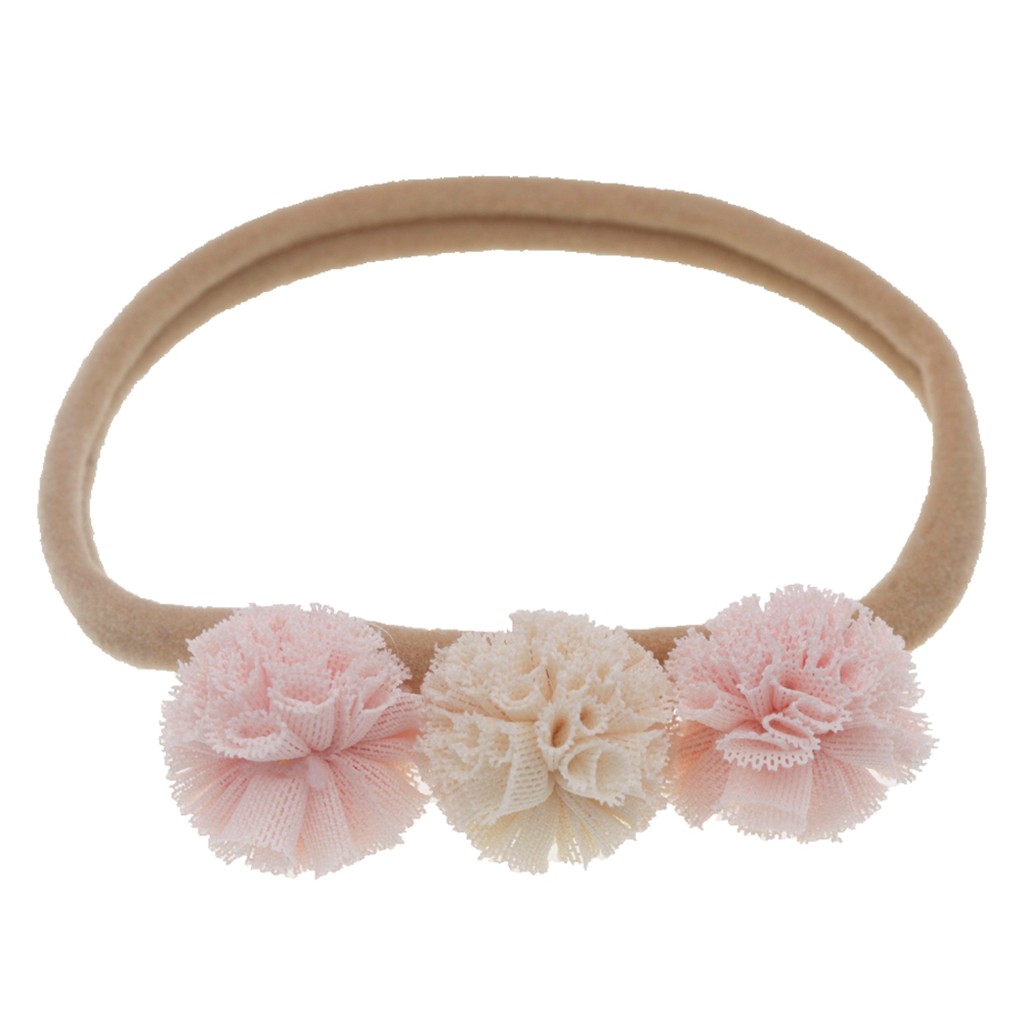 neue freundlicher Stoff Blumen- Bogen Weichen Nylon Haar Band: D