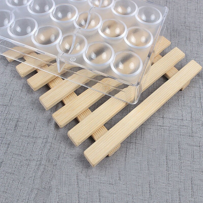 Moldes de Chocolate transparentes para hacer Chocolate duro policarbonato PC DIY 24 molde para caramelos de Media bola postre para de boda