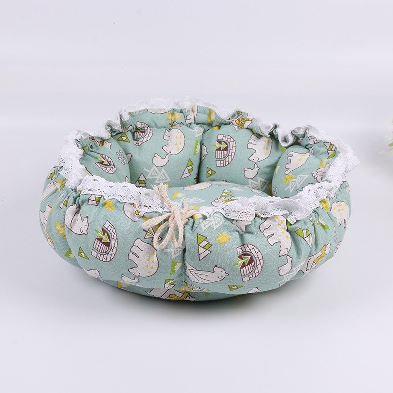 Pet Dog Nest flower Bud Nest Pumpkin Nest Small Dog Kennel Cat Nest Pet Mat Sleep Nest For Cat Teddy Chihuahua Bed: Bear