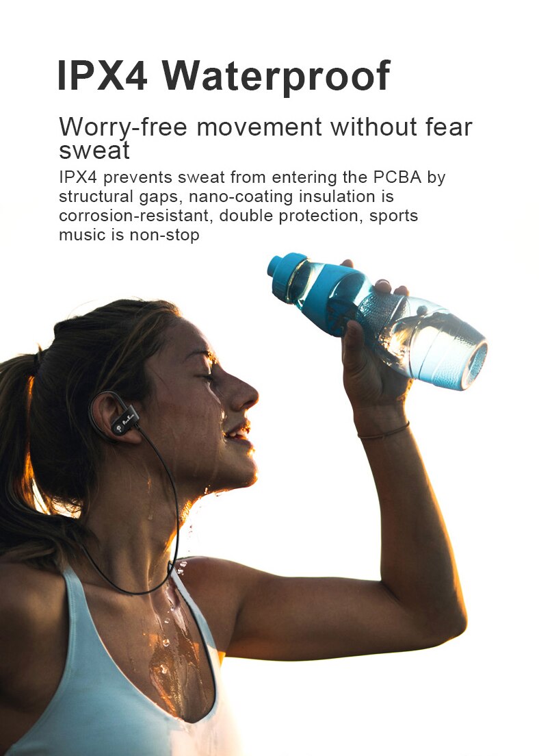 Sport Draadloze Hoofdtelefoon Bluetooth Koptelefoon 5.0 Ruisonderdrukking Deep Bass Stereo Hifi Oordopjes W/Mic Audifonos Bluetooth