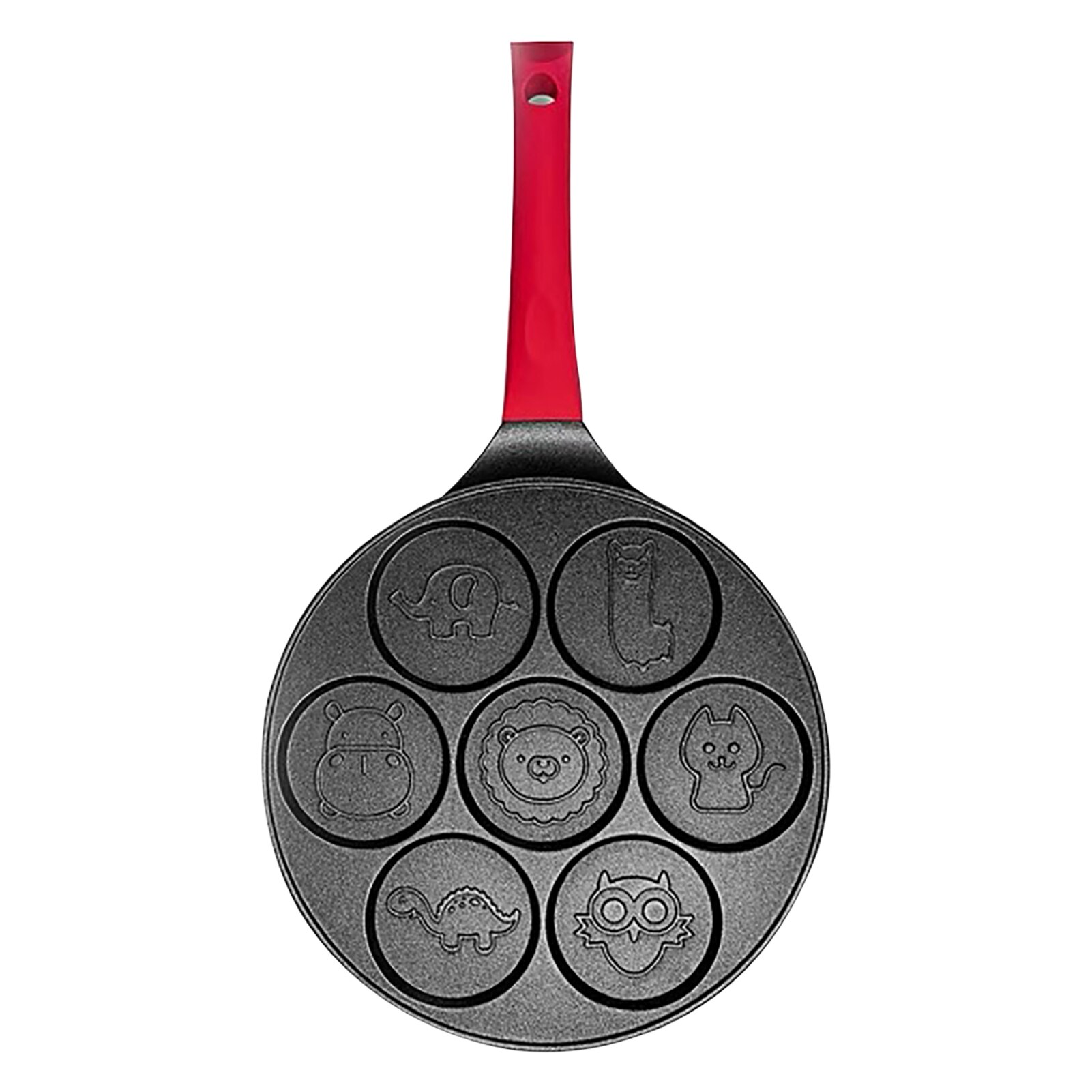 7 Soorten Dier Modellering Pannenkoek Pan Aluminium Duurzaam Multifunctionele Frituren Pot Koken Tool Zware Pannen Voor Gas: Black