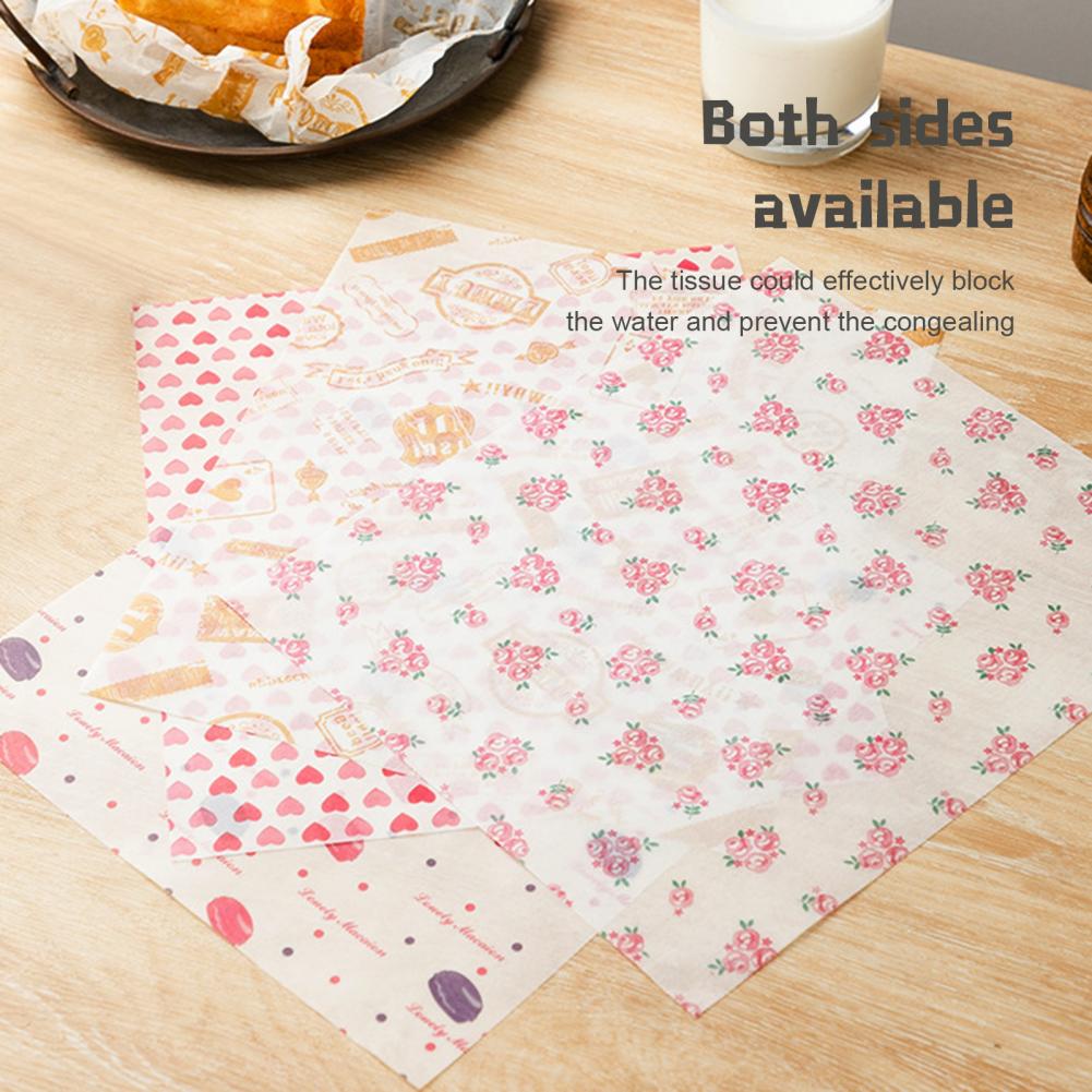 Double-sided Printed Food Grade Hamburger Food Picnic Tissue for Cake