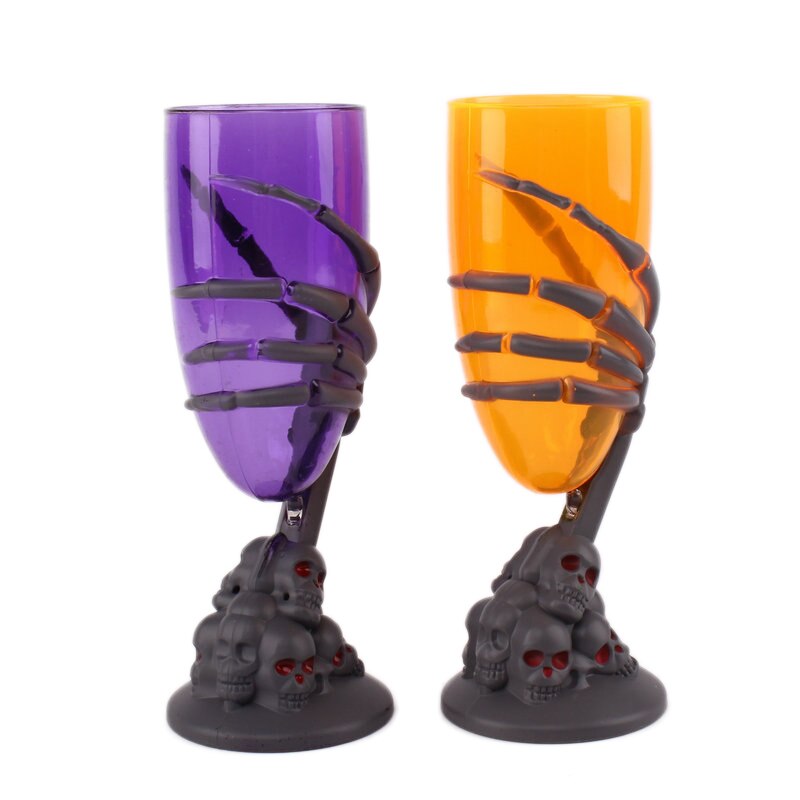 ! Cool Horror Verlichting Glas Cup Led Schedelbeenderen Halloween Party Bier Wijn Drinken Glow Voor Halloween Party