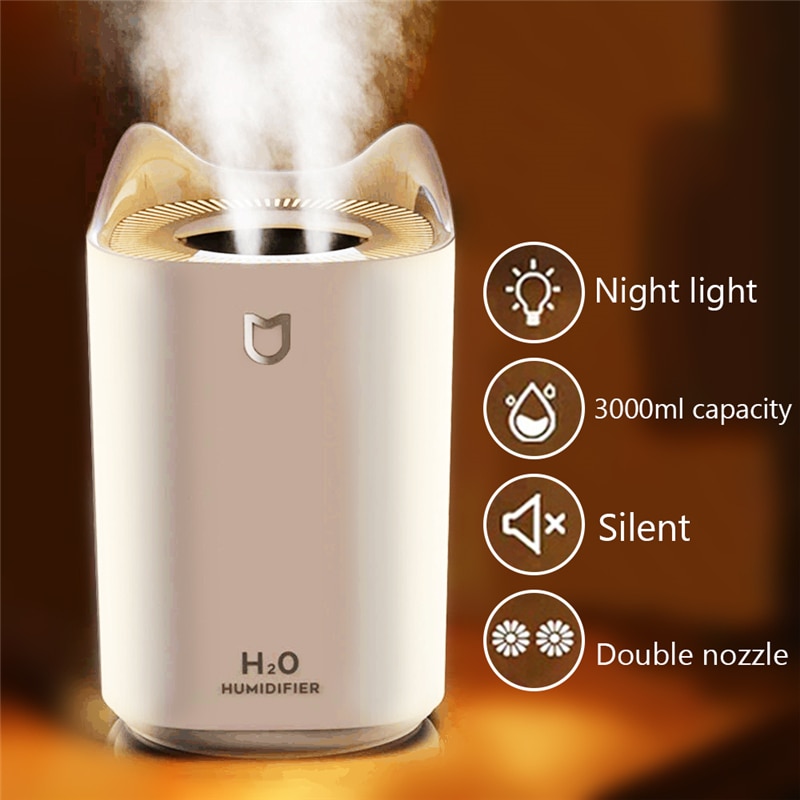 3000ml Humidifier ultrasonic Aroma oil diffuser strong mist maker essential oil diffuser aromatherapy home LED lights