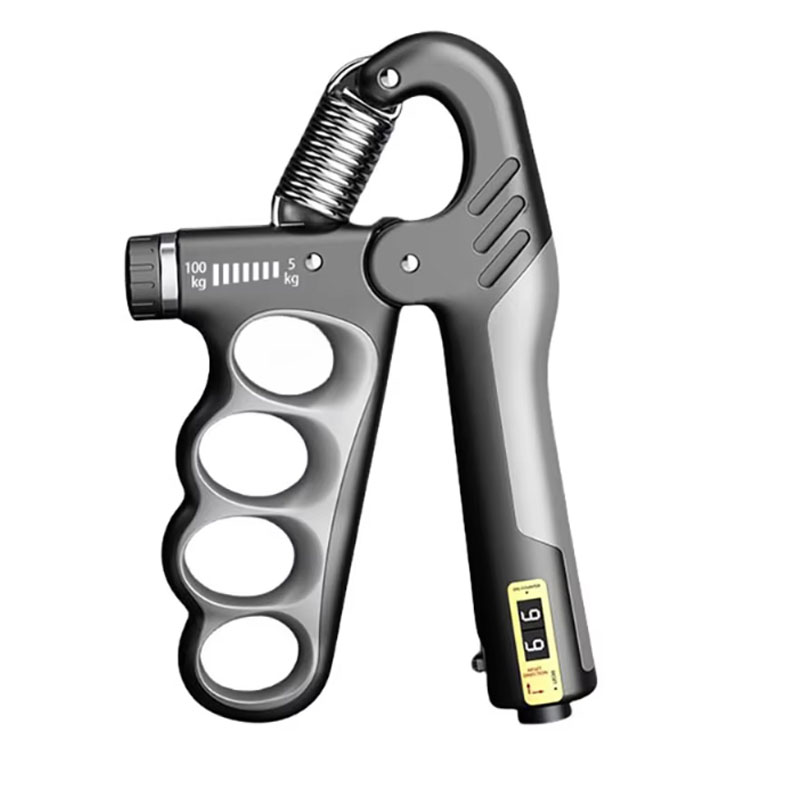 Entraîneur de renforcement musculaire de poignée de 5 à 100kg, pince de force réglable pour les mains, extenseur de poids de poignet, accessoires d'exercice de gymnastique: GRIS