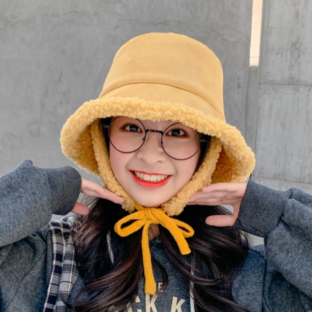 Lam Bont Emmer Hoed Winter Pluche Warme Oor Bescherming Visser Cap Soft Panama Muts Met Oorbeschermers Outdoor Zonnebrandcrème Zon Cap