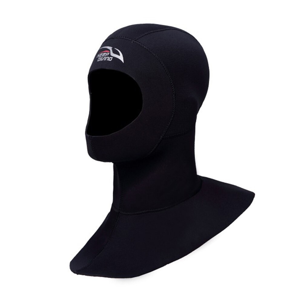 3MM Neoprene Scuba Diving Hood with Shoulder Wetsuit Hood Snorkeling Hat Headgear ALS88: black S