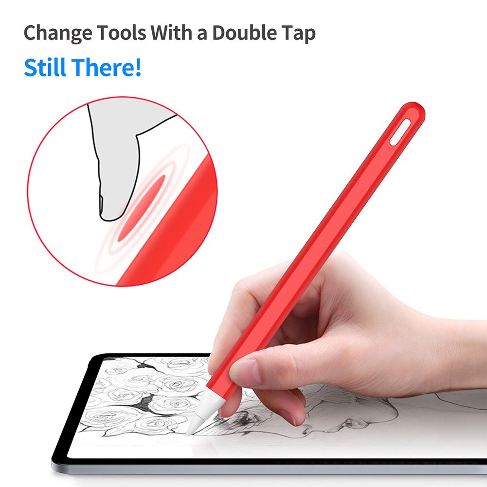 Universal Silicone Capacitive Pen Stylus Pen Case Protective Sleeve for Apples i-Pad Pencil 2 for 애플펜슬 팁 active stylus touch pen