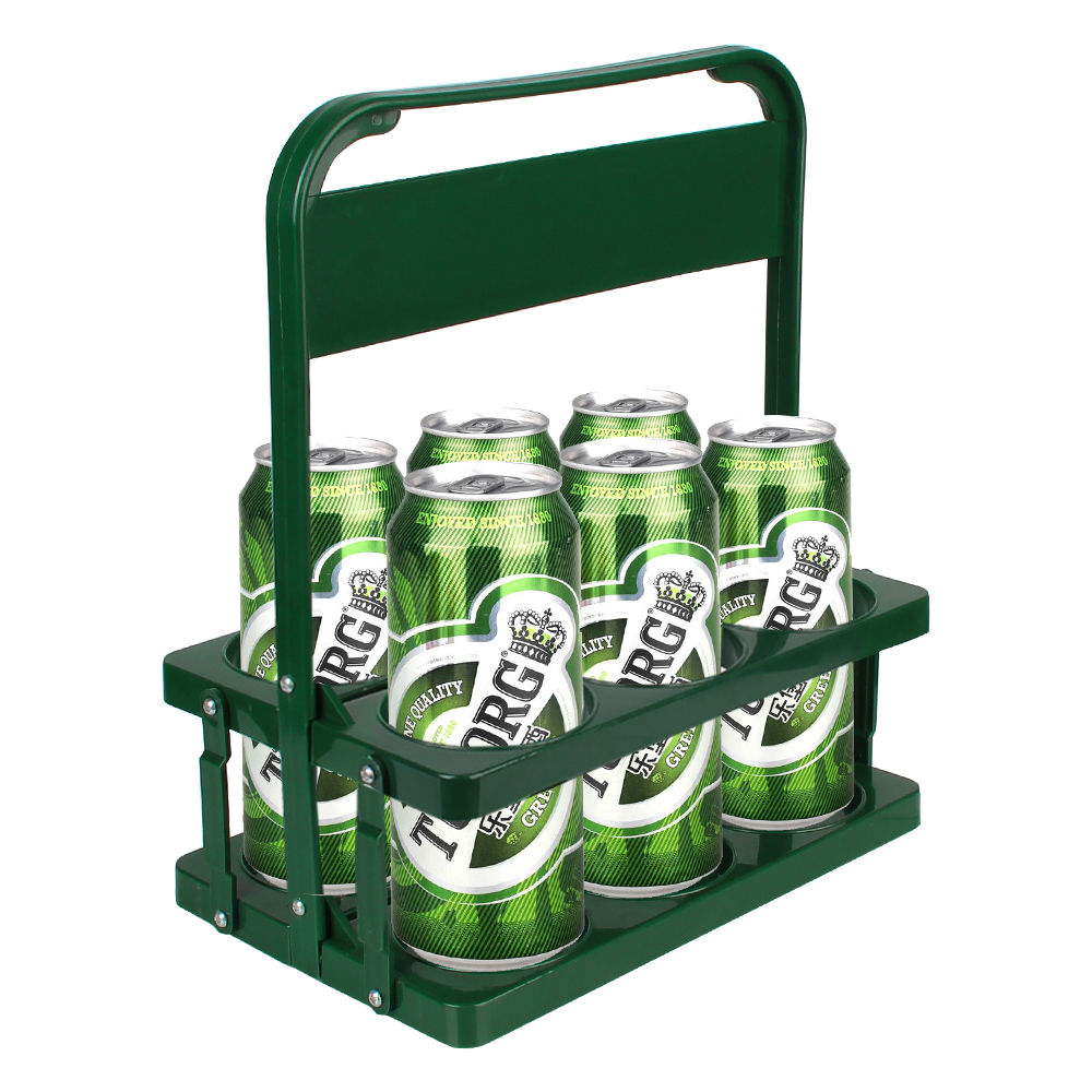 Wiederverwendbarer Bar-Getränke-Anzeige-Korb, Bierflaschen-Träger, Tassen-Organizer, langlebig, faltbar, Getränke-Caddie-Halfter, 6er-Pack Weinregal