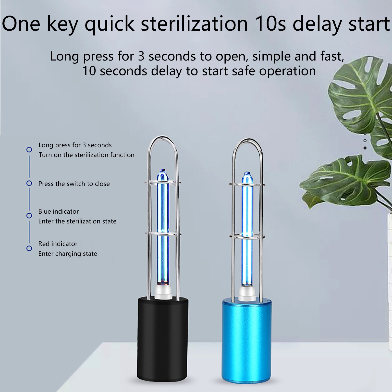 Portable Ultraviolet Germicidal Lamp, Rechargeable Household Ultraviolet Germicidal Lamp, Ultraviolet Germicidal Lamp Sterilizer