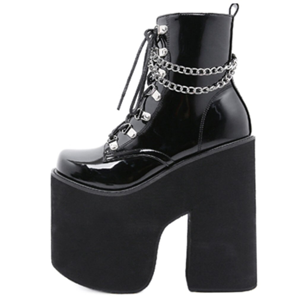 Brand On Big Size 43 Magical Super Thick Platform Extreme Chunky High Heels Cool Ankle Booties Shoes Women Boots Female