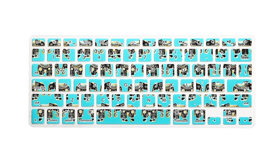 Bär, Katze, Fisch, schlucken und Elefanten aufbringen Nette Tiere Serie tastatur Abdeckung aufkleber für Macbook Luft 13 Profi 13 15 17 zoll: Mehrfach