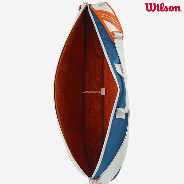 Wilson 2024 Team Roland Garros Rugzak Frans Open Multifunctionele Grote Capaciteit Oranje Blauw Grijs Dubbele Schouder Tennistas