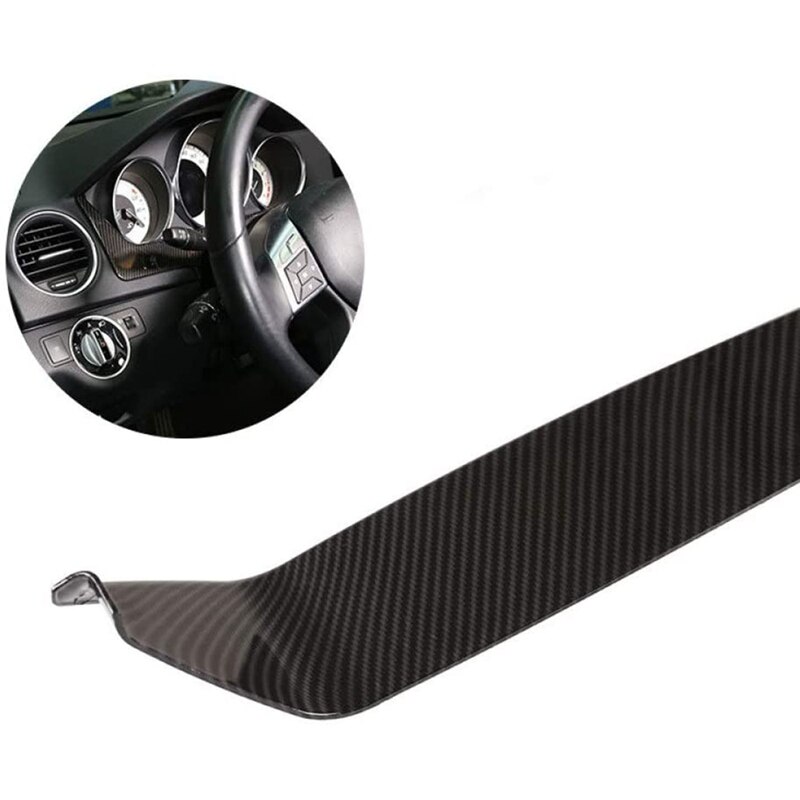 Carro de fibra carbono volante painel painel capa quadro guarnição para mercedes benz classe c w204 2011 2012 2013