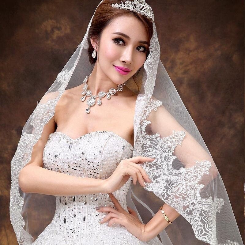 Cathedral 3M Lace White/Ivory Wedding Accessories Bridal Veil