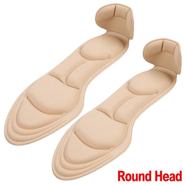 2/4 pezzi tacco alto sottopiede in Memory Foam inserti tallone Post posteriore traspirante antiscivolo per scarpe da donna solette di supporto per arco di scarpe: Black / 3.5