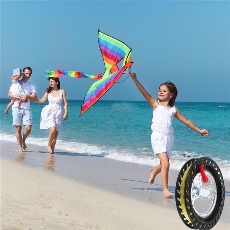 1Pc Kite String Kite Reel Winder Outdoor Kite Accessories for Flying Kites (Black)