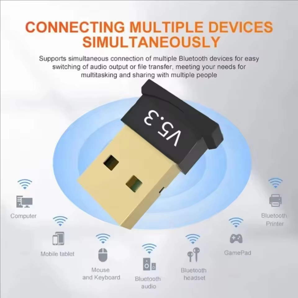 5.3 Bluetooth Adapter USB Desktop Computer 4.0 Drive free Wireless Adapter 5.1 Bluetooth Receiver