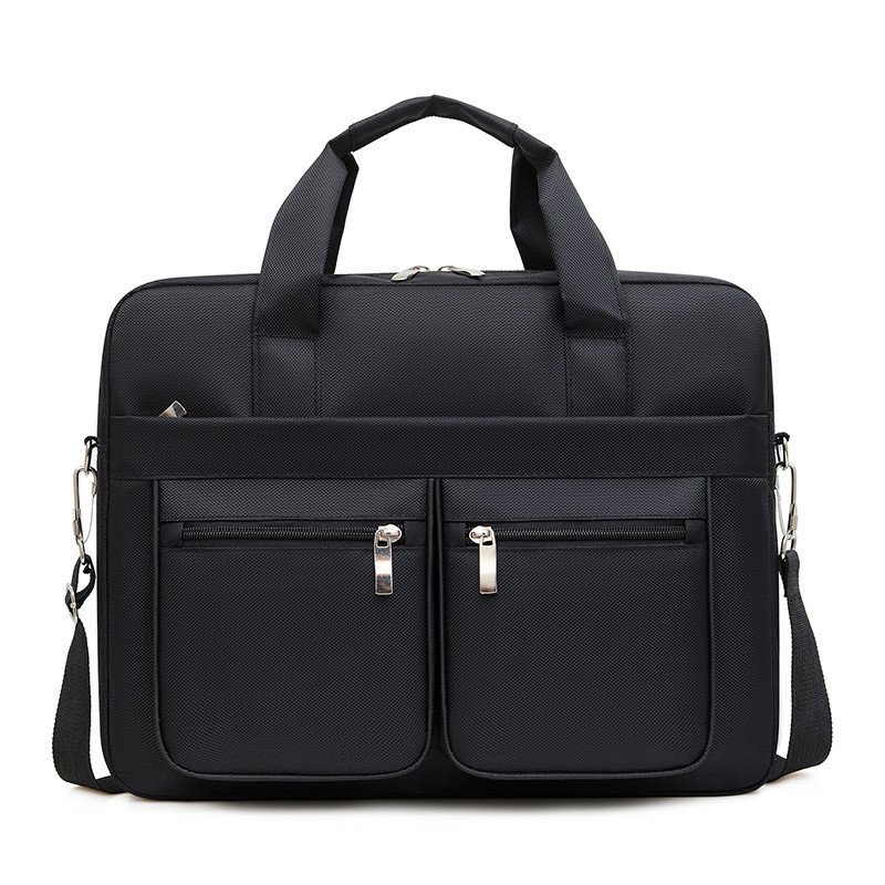 Bolso para portátil de gran capacidad para trabajo, viaje, oficina, maletines de negocios para hombre, bolso para portátil, documentos, funda de ordenador con correa: Gris oscuro