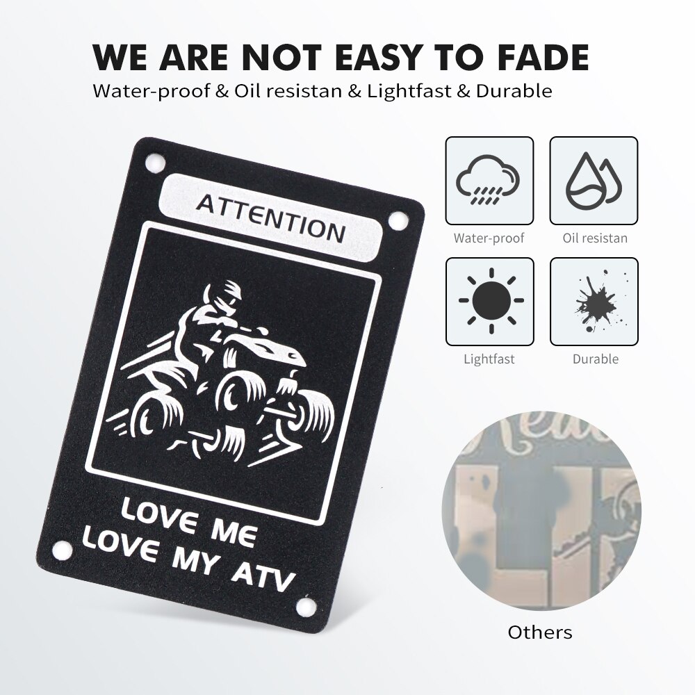 Atv fender advarsel tag plader badges decals klistermærker til yamaha yfz 450r yfz 450 yfz 450r special edition raptor 700 700r