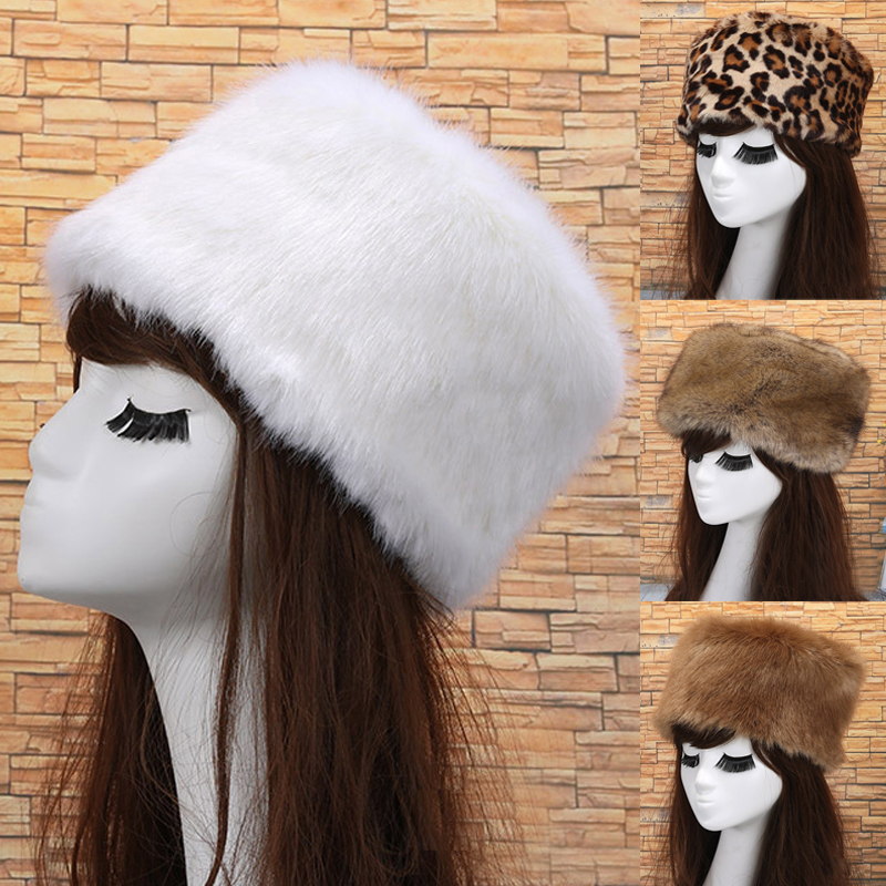 Vrouwen Hoeden Lady Russische Dikke Pluizige Imitatie Vossenbont Hoed Hoofdband Winter Earwarmer Ski Hoed Vrouwelijke Hoeden Voor Herfst Winter