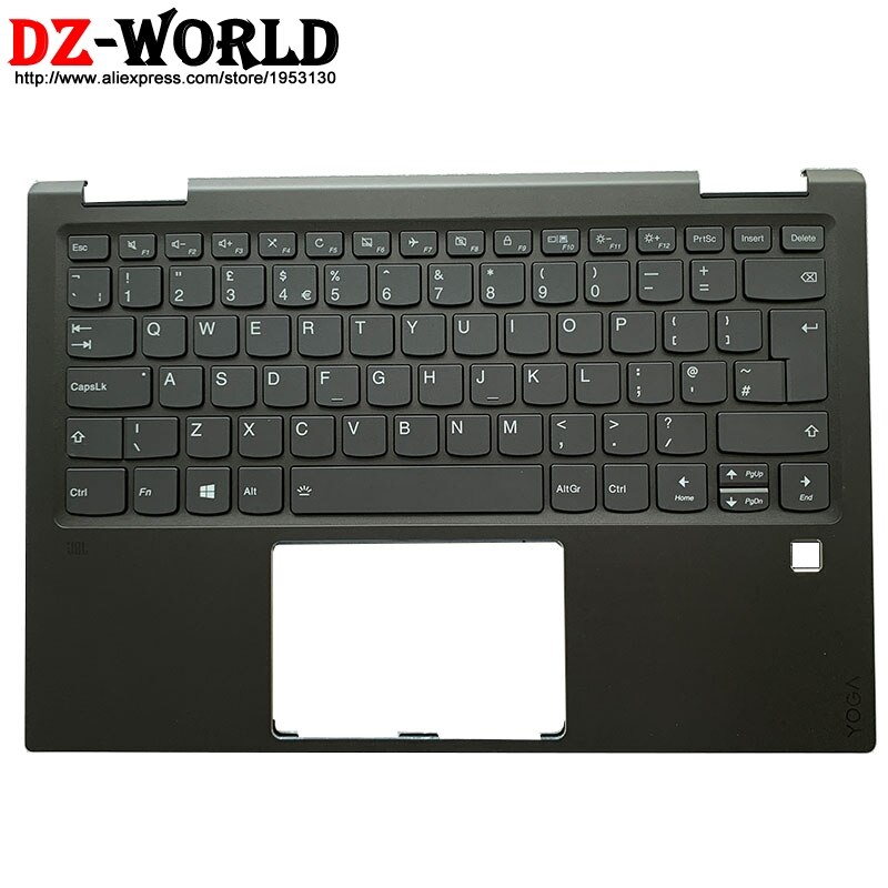 Teclado inglés británico retroiluminado con carcasa nueva/Original C, Cubierta superior con reposamanos para Lenovo Ideapad Yoga 720-13IKB, portátil 5CB0N67813