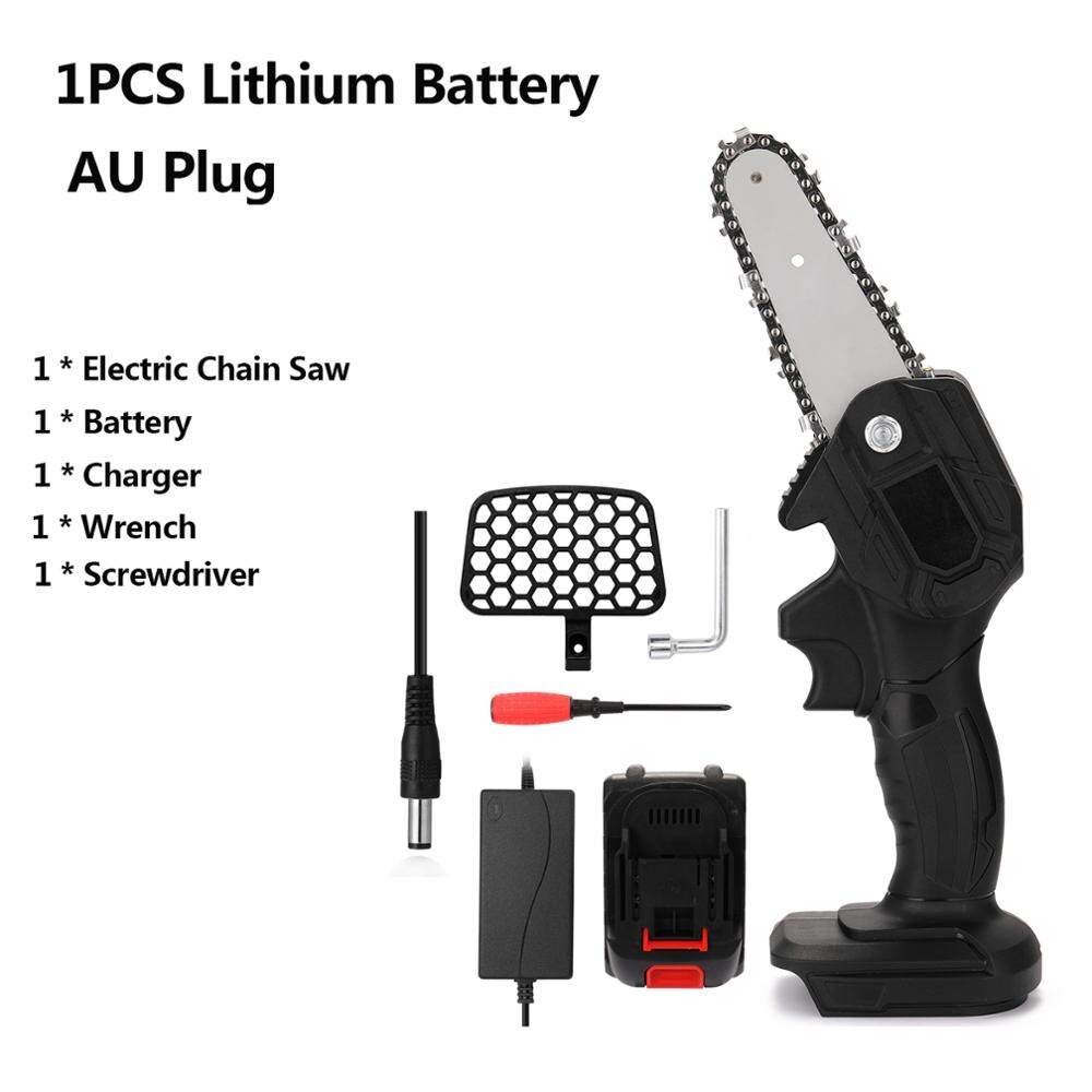 Portable électrique taille scie Rechargeable petites scies électriques travail du bois scie électrique jardin enregistrement Mini brossé scie électrique: AU Plug