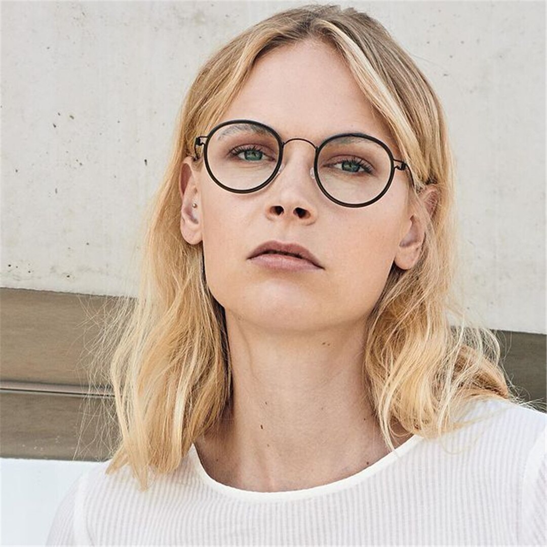 2022 Denemarken Titanium Brilmontuur Mannen Vrouwen Schroefloos Brillen Ultralight Retro Ronde Optische Brillen Handgemaakte