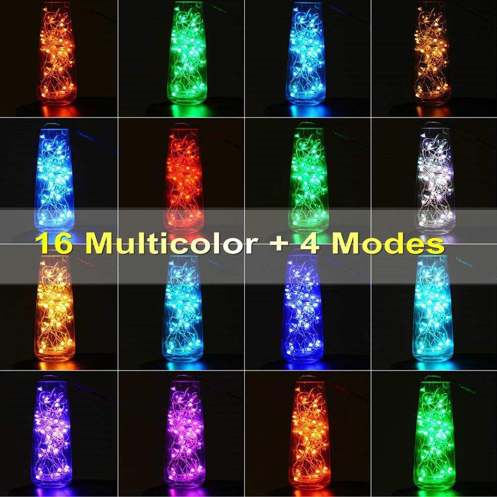 16colors USB Battery 5M 10M RGB LED String Light Waterproof LED Fairy garland Party Christmas Light 24key Remote Controller