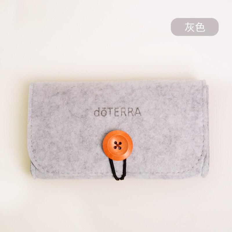 5 Schlüssel 15ML Ätherisches Öl fallen für DoTERRA Reise Flaschen Lagerung Tasche Ätherisches Öl sub-Pack Aromatherapie Lagerung tragetasche: hell grau