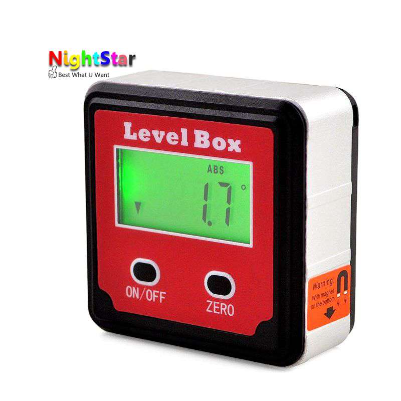 Digital Inclinometer Spirit Level Box Protractor Angle Finder Gauge Meter Bevel With Magnet Base