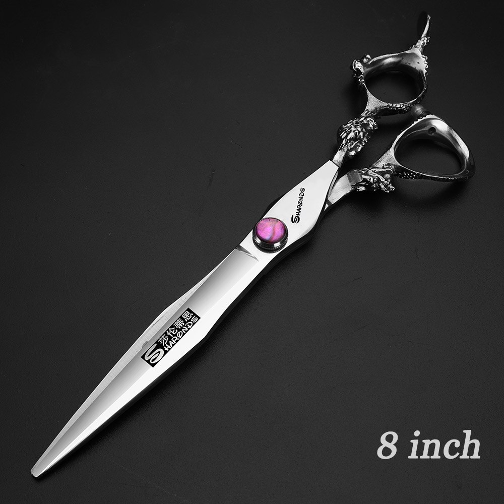 Ciseaux de coiffure professionnels Sharonds 5.5/6/7/8 pouces ciseaux de coiffeur japon 440c dragon poignée ciseaux de coupe: 8inch