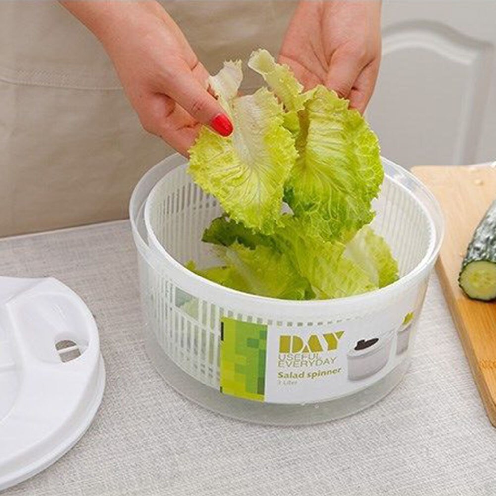 Vegetables Salad Spinner Lettuce Leaf Vegetable Dehydrator Greens Washer Dryer Drainer Crisper Strainer For Washing Drying Leafy