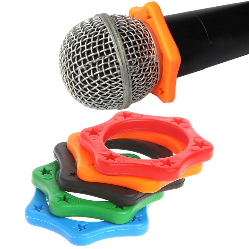 5 pcs Audio Plastic Anti-Roll Device for Handheld Microphones Anti-Roll Ring 40mm Inner Diameter Microphone Ring