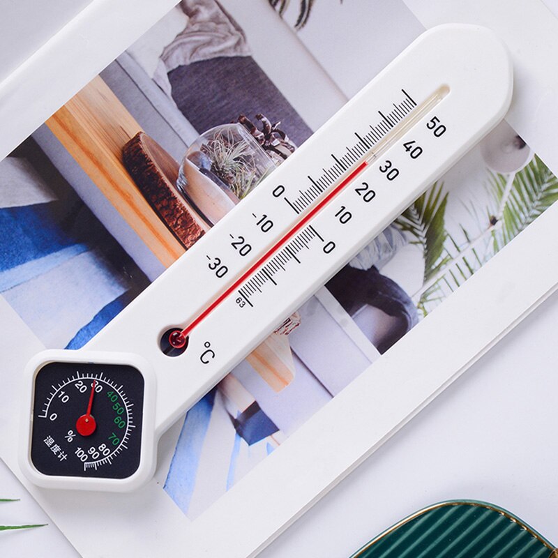 Vertical Thermometer&Hygrometer In/Outdoor Temperature Humidity Monitor Gauge thermometer glass rod temperature&humidity meter