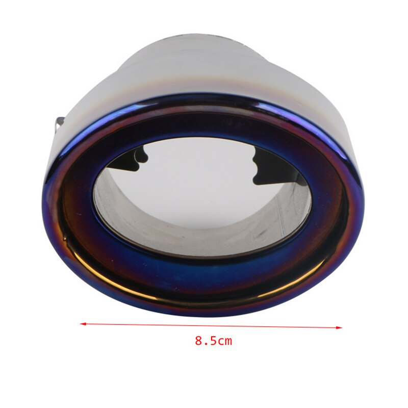 63Mm Auto Omgebouwd Uitlaat Tail Tip Pipe Enkele Outlet Keel Auto Universele Rvs Ronde Pijp Uitlaat Demper