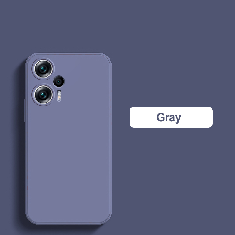 Coque souple antichoc en silicone liquide pour Xiaomi, couverture d'origine pour Poco F5, Poco F5 Pro, Poco F5Pro: PC + TPU / GRIS