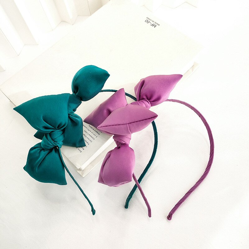 Serre-tête à Double nœud papillon pour filles, serre-tête coréen, accessoires de cheveux, tendance, mignon, mobile, en peluche