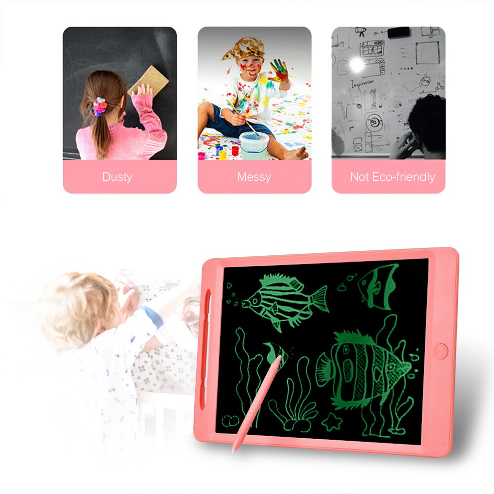 LCD Writing Tablet 11.5 Inch Erasable Pressure-sensitive Drawing and Writing Board Eye-protective Handwriting Paper Doodle Pad