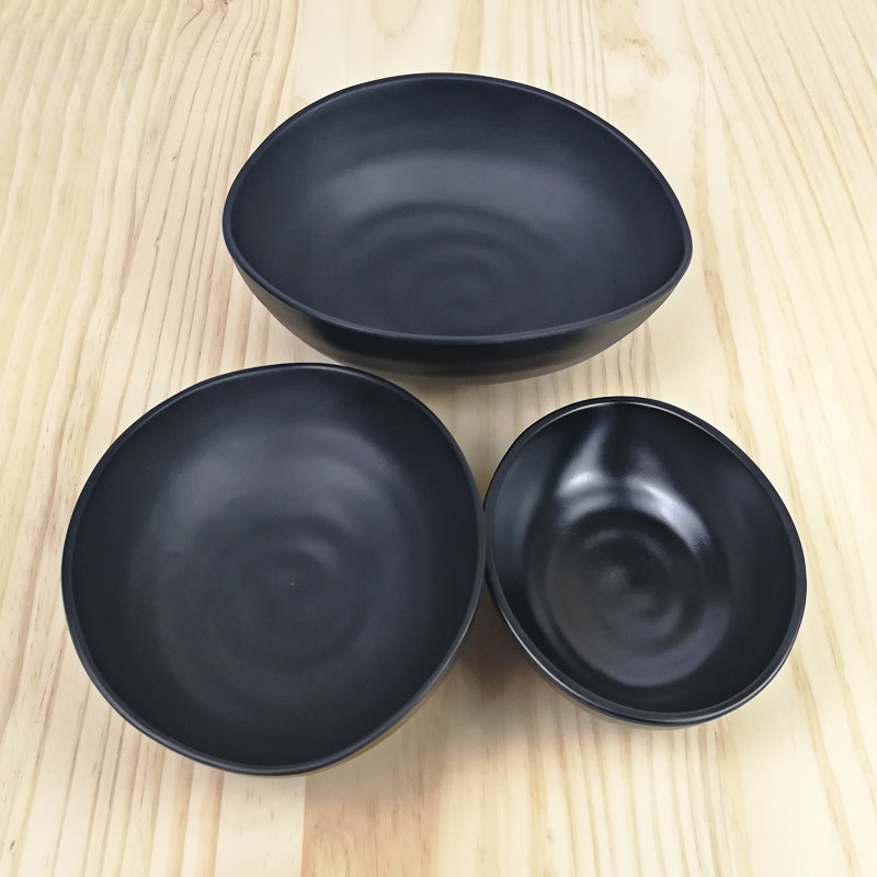 Imitert porselen frost melamin servise oval skål japansk restaurant kaos stor skål  a5 melamin skåler melamin servise